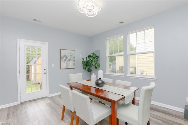 1060 Fairgrounds Ln, Suffolk, VA 23434 - dining room featuring light wood-style floors and baseboards