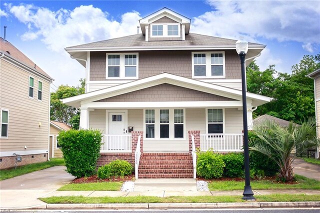 1060 Fairgrounds Ln, Suffolk, VA 23434 - american foursquare style home featuring a porch