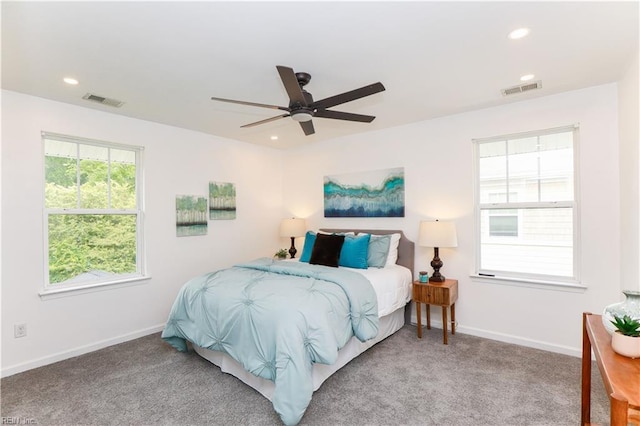 1060 Fairgrounds Ln, Suffolk, VA 23434 - carpeted bedroom with recessed lighting, baseboards, and ceiling fan