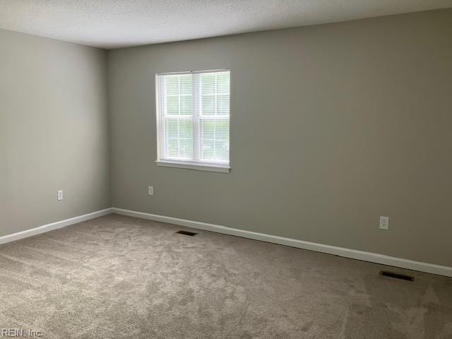 12765 Woodside Ln, Newport News, VA 23602 - spare room featuring carpet floors, baseboards, and a textured ceiling