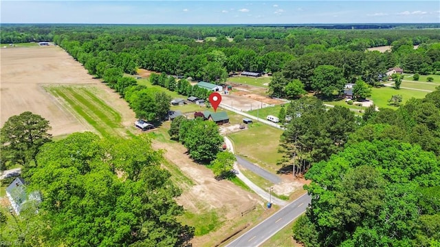 bird's eye view of a heavily wooded area