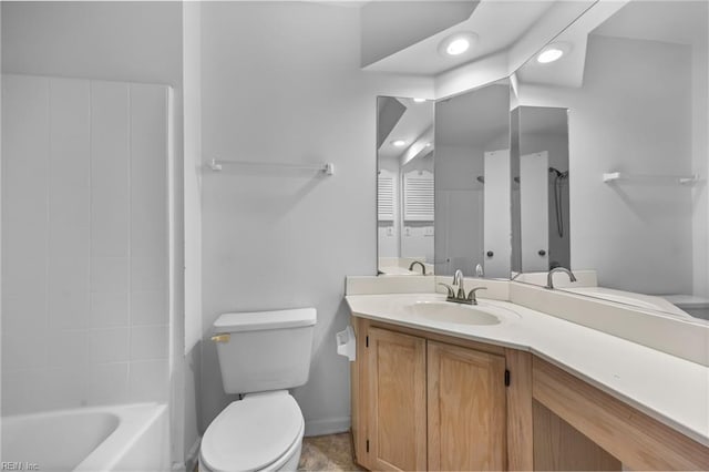 5217 Bardith Cir, Virginia Beach, VA 23455 - full bath with toilet, vanity, and recessed lighting
