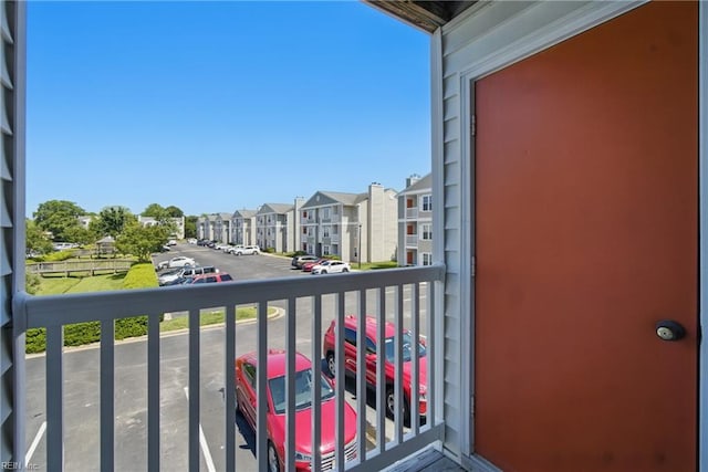 balcony with a residential view
