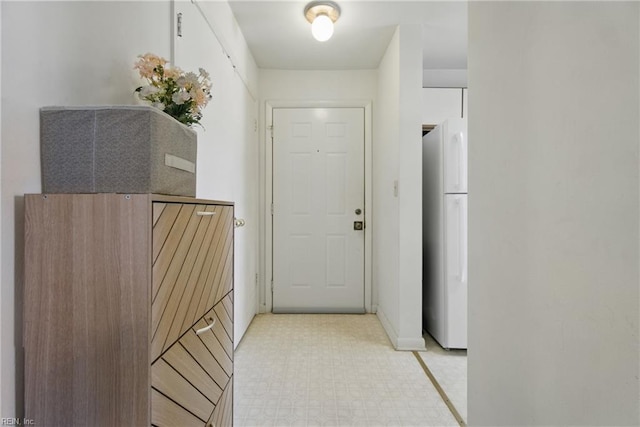 entryway featuring light flooring