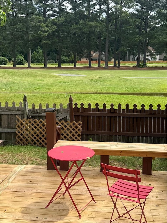 4705 Kempsville Green Parkway, Virginia Beach, VA 23462 - wooden terrace with view of wooded area