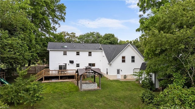 2740 Duckwood Ct, Suffolk, VA 23435 - rear view of house featuring a deck