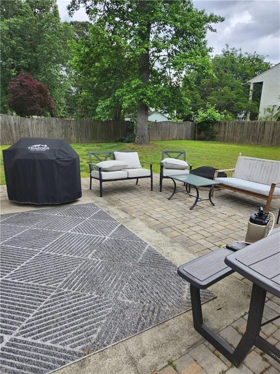 515 Burton St, Hampton, VA 23666 - view of patio / terrace featuring area for grilling and an outdoor hangout area