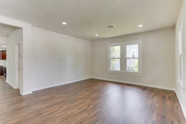 208 George Washington Hwy N, Chesapeake, VA 23323 - spare room with dark wood finished floors, baseboards, and recessed lighting