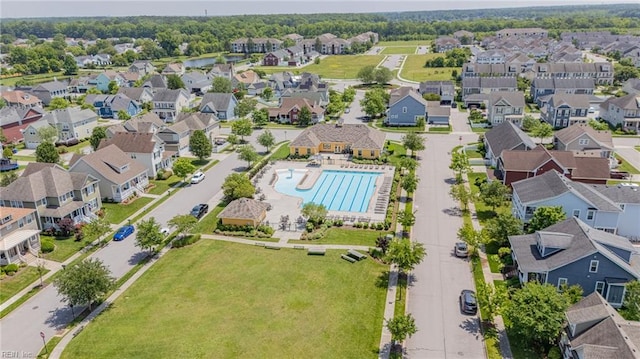 3217 Meanley Dr, Chesapeake, VA 23323 - aerial view of residential area with a pool area