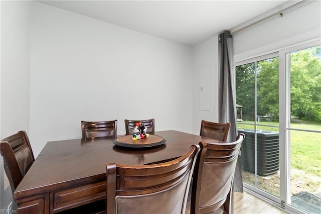 dining room featuring light wood-type flooring