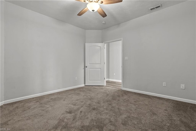2300 Perez Way, Virginia Beach, VA 23456 - empty room featuring ceiling fan, carpet floors, and baseboards