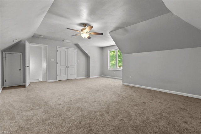 2300 Perez Way, Virginia Beach, VA 23456 - bonus room with lofted ceiling, carpet, a ceiling fan, and baseboards