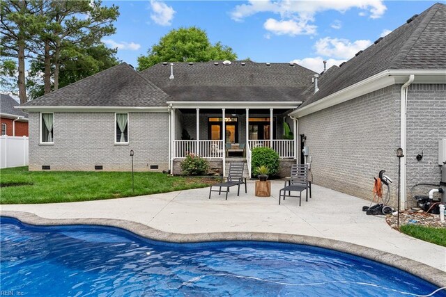 2300 Perez Way, Virginia Beach, VA 23456 - outdoor pool with a sunroom and a patio
