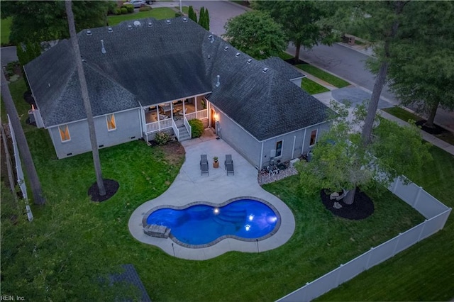 2300 Perez Way, Virginia Beach, VA 23456 - aerial view of property and surrounding area featuring a pool area