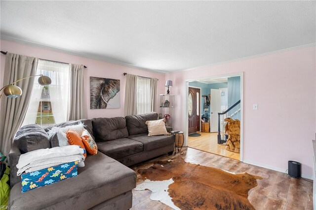 4769 Marlborough Dr, Virginia Beach, VA 23464 - living area with healthy amount of natural light and wood finished floors