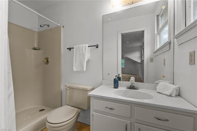 104 Beechwood Dr, Franklin, VA 23851 - full bathroom featuring a stall shower, vanity, and toilet