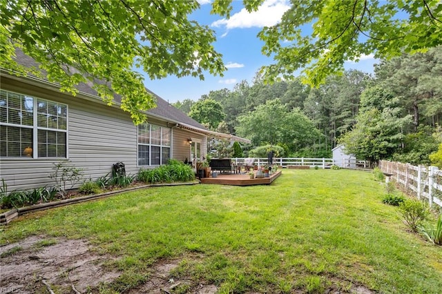 2777 Livingston Loop, Virginia Beach, VA 23456 - view of yard with a wooden deck
