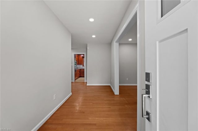 1508 Reynard Rd, Suffolk, VA 23433 - corridor featuring light wood-style flooring, baseboards, and recessed lighting