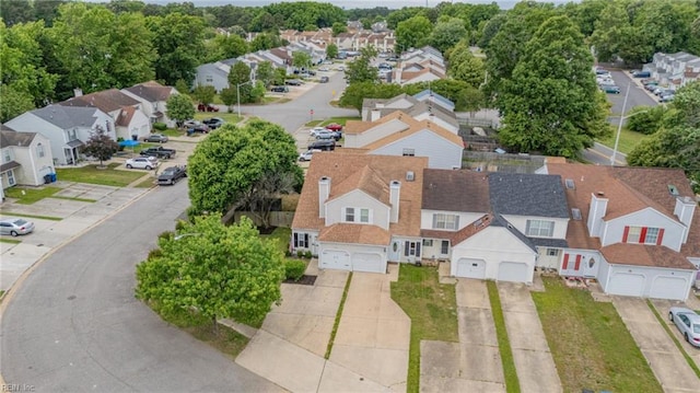 aerial view of residential area
