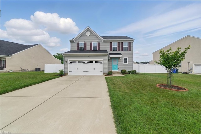 321 Windemere Rd, Newport News, VA 23602 - view of front of house featuring concrete driveway, a garage, and central AC