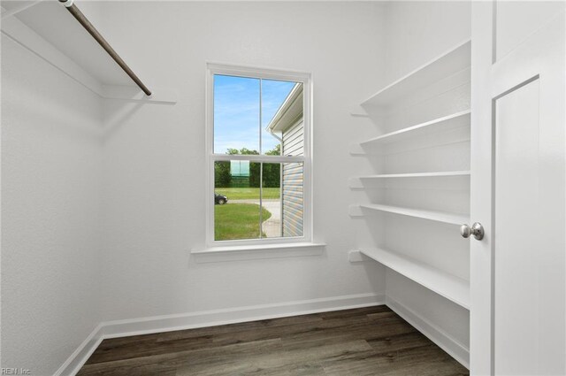 104 Pailin Creek Rd, Elizabeth City, NC 27909 - walk in closet featuring dark wood finished floors