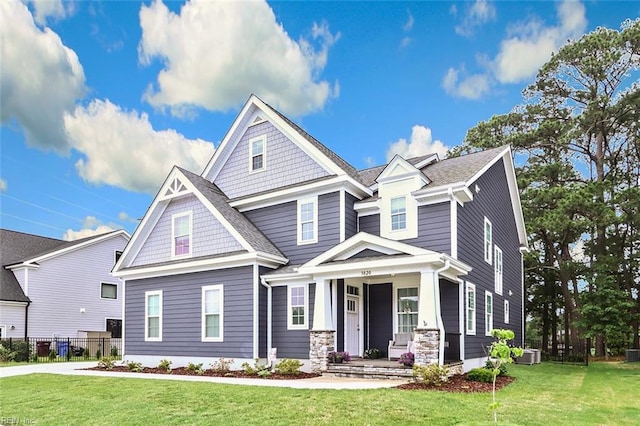 3820 Whites Lndg, Chesapeake, VA 23321 - view of front of property featuring covered porch and central air condition unit