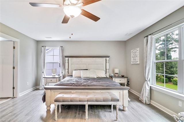 3820 Whites Lndg, Chesapeake, VA 23321 - bedroom with multiple windows, baseboards, and light wood-style flooring