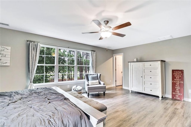 3820 Whites Lndg, Chesapeake, VA 23321 - bedroom featuring light wood-type flooring, baseboards, and a ceiling fan