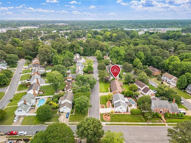 aerial perspective of suburban area