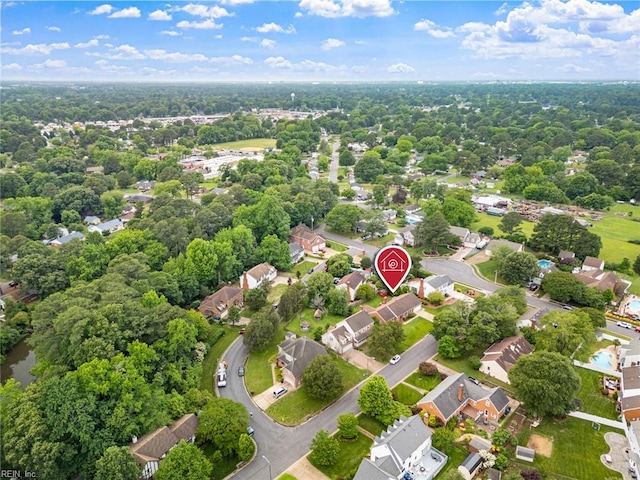 aerial perspective of suburban area