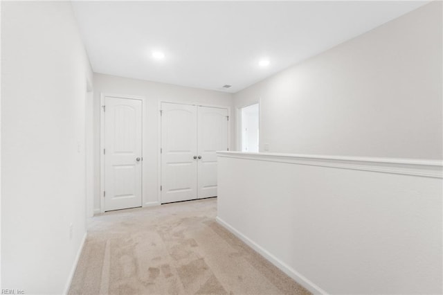 3127 Lens Ave, Norfolk, VA 23509 - hall featuring baseboards, recessed lighting, and light carpet