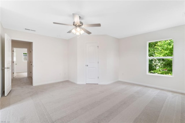 3127 Lens Ave, Norfolk, VA 23509 - unfurnished room with healthy amount of natural light, a ceiling fan, and light carpet