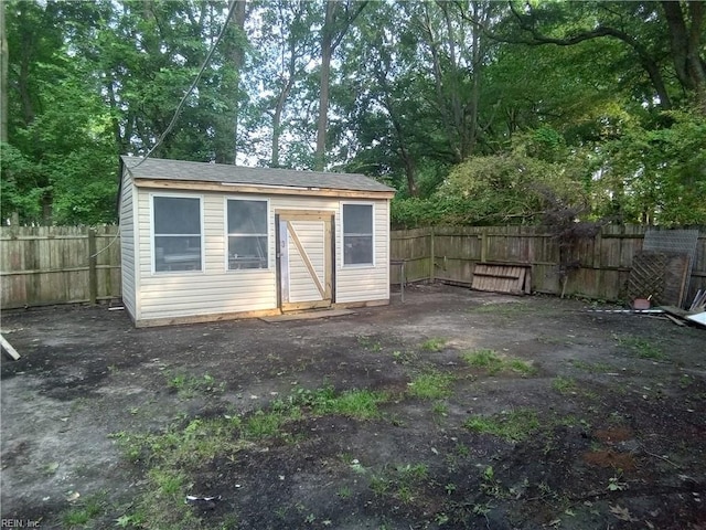 1914 Long Green Ln, Hampton, VA 23663 - view of shed featuring a fenced backyard