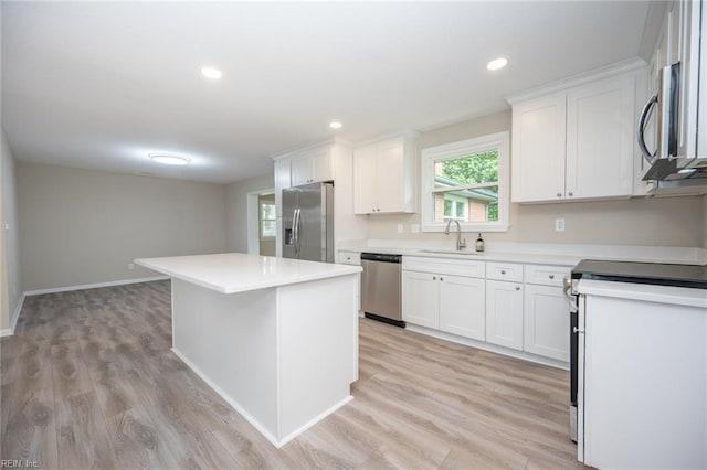 837 Mount Pleasant Rd, Chesapeake, VA 23322 - kitchen featuring stainless steel appliances, a sink, white cabinetry, and recessed lighting