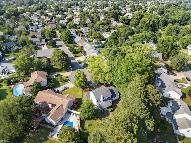 2124 Thackeray Ln, Virginia Beach, VA 23454 - aerial overview of property's location with nearby suburban area and a pool
