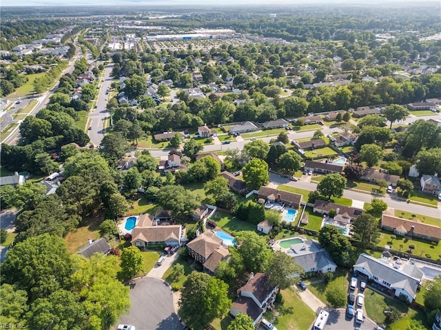 2124 Thackeray Ln, Virginia Beach, VA 23454 - aerial view of property's location with nearby suburban area