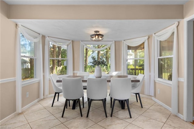 2124 Thackeray Ln, Virginia Beach, VA 23454 - dining space with light tile patterned floors and baseboards