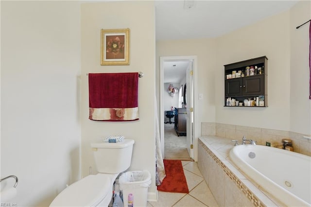 6701 Burbage Landing Cir, Suffolk, VA 23435 - bathroom with tile patterned flooring, a bath, and toilet
