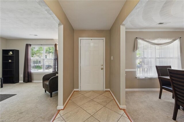 6701 Burbage Landing Cir, Suffolk, VA 23435 - foyer entrance with light carpet and baseboards