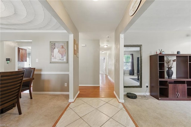 6701 Burbage Landing Cir, Suffolk, VA 23435 - carpeted foyer featuring tile patterned flooring and baseboards