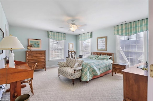 433 Croatan Rd, Virginia Beach, VA 23451 - bedroom featuring carpet floors, multiple windows, and ceiling fan