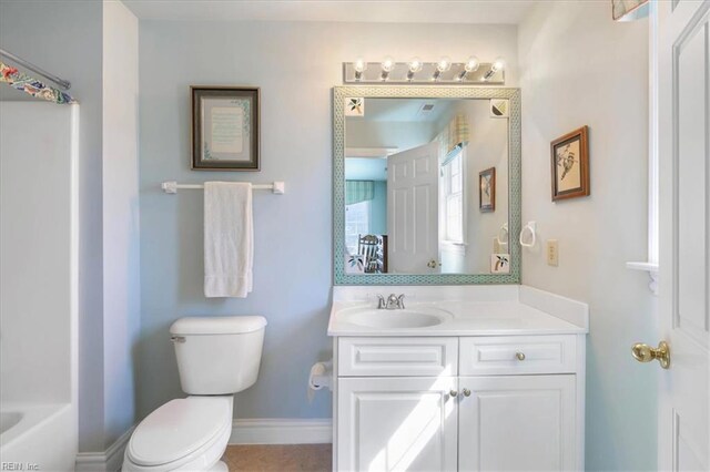 433 Croatan Rd, Virginia Beach, VA 23451 - full bath with toilet, vanity, baseboards, and a bath