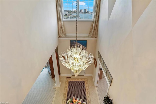 433 Croatan Rd, Virginia Beach, VA 23451 - foyer with a chandelier and baseboards
