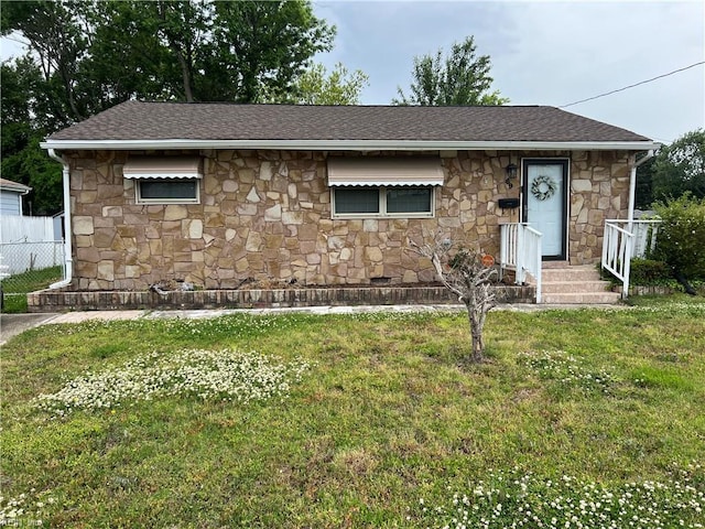 69 Big Bethel Rd, Hampton, VA 23666 - view of front of home featuring stone siding and roof with shingles