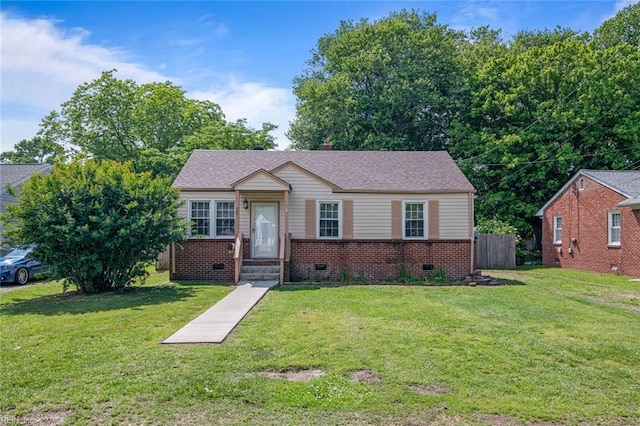 16 Warner Rd, Hampton, VA 23666 - bungalow-style home with brick siding and a front lawn