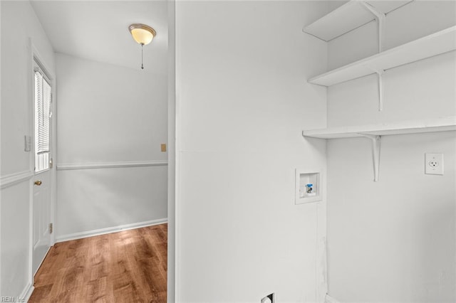 16 Warner Rd, Hampton, VA 23666 - laundry room with washer hookup, wood finished floors, and baseboards