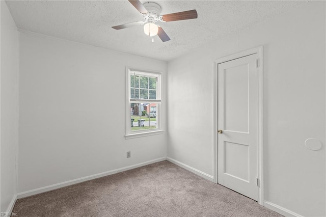 16 Warner Rd, Hampton, VA 23666 - carpeted empty room featuring a textured ceiling, a ceiling fan, and baseboards