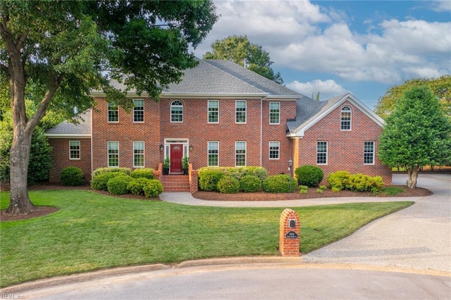 1704 Lower Church Ct, Virginia Beach, VA 23455 - colonial house with a front lawn and brick siding