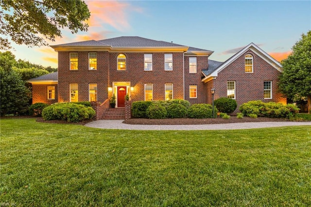 1704 Lower Church Ct, Virginia Beach, VA 23455 - view of front of home with a lawn and brick siding