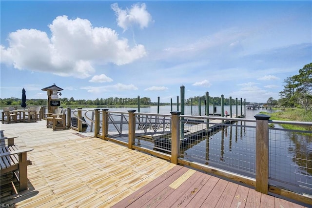dock with a water view